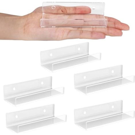 Set mit 6 transparenten Acryl-Scheibenhaltern, 10 cm, Wanddekoration für Schlaf- und Wohnzimmer (1/4)