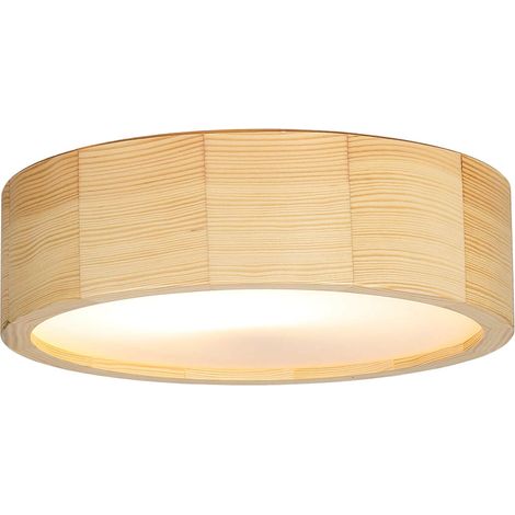 Deckenlampe Holz rund 27 cm Flur Wohnzimmer Deckenleuchte