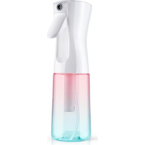 Bouteille Vaporisateur 200ml - Lot de 2 - PET Durable - Brume Fine 360 Degrés - Coiffure Jardinage Soin Visage - Rose et Vert (1/5)