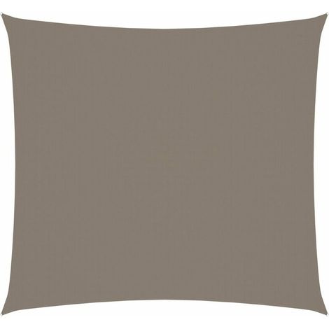 Voile d'ombrage imperméable pour terrasse et jardin - taupe 7 x 7 m + 4 x 1,5 m (1/5)
