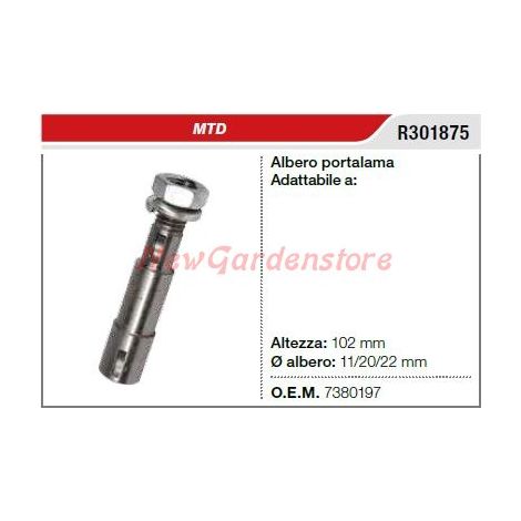 Albero portalama MTD tagliaerba rasaerba tosaerba R301875