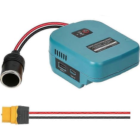 Convertisseur abaisseur 18 V vers 12 V compatible avec les batteries Makita 18 V LXT, adaptateur secteur à cadran, régulateur de tension abaisseur 12 V CC 120 W WHBYV (1/4)
