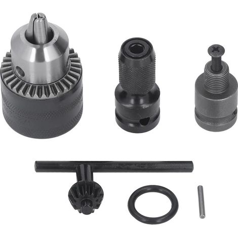 Mandrin de Percussion à 3 Mors 1/16‑1/2" avec Clé de Serrage pour Visseuse Pneumatique (1/5)