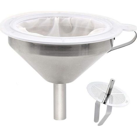 Filtre à Entonnoir - Acier Inoxydable 304 - Pour Liquides Alimentaires - Compatible Entonnoir 5 Pouces - 1 Pièce (1/5)