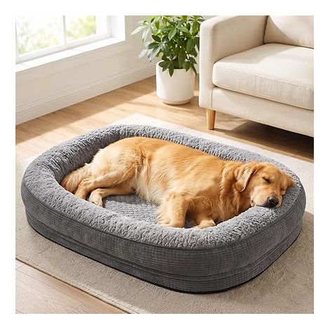 Panier Chien Grande Taille XL, Lit pour Chien et Dehoussable, Coussin Canapé Chiens Imperméable, 107x81x19 cm (1/5)