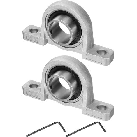 2pcs Paliers de Battement Montés Lisse KP007, Palier à Semelle Alésage 35mm pour Bride Roulement à Bille de Bloc Roue de Brouette Machine à Axe Imprimante 3D, P6(ABEC3) (1/5)