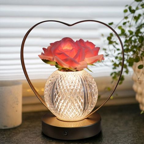 Lampe de Table sans Fil, MARSEE,Rechargeable 3 Couleurs,Cadeau Femme pour Maman pour Saint-Valentin,Fête des Mères (1/5)