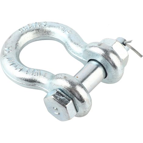 Manille d'ancre robuste en acier allié, type arche, avec écrou, pour machine de levage de navire, 1 pièce, 4,75 t (1/5)