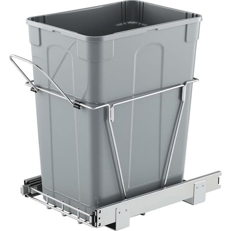Grande Capacité 33L Gain de Place Poubelle Coulissante Encastrable sous Évier pour Tri des Déchets Meuble Bas (1/5)