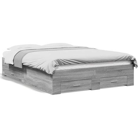 Maison Exclusive - Giroletto Cassetti Grigio Sonoma 120x190 cm Legno Multistrato