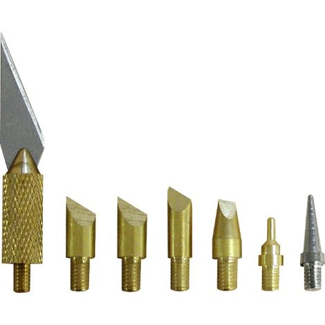 Set di 6 punte + 1 lama per pirografi MAXICRAFT