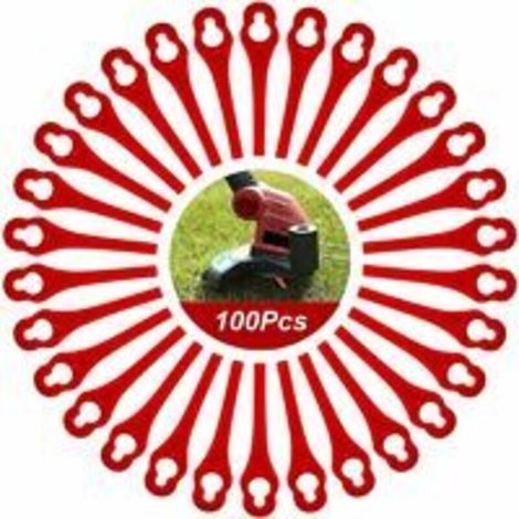 Lot de 100 lames de rechange compatibles avec le taille-bordures Florabest LIDL FRTA 20 A1, FAT 18B2, FAT 18B3