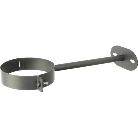 Support d'écartement mural gris de 0 à 250 mm pour tuyau de poêle Ø 120 mm