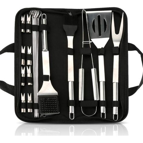 Set d’accessoires barbecue, kit d’outils de cuisson pour grill et camping (1/2)