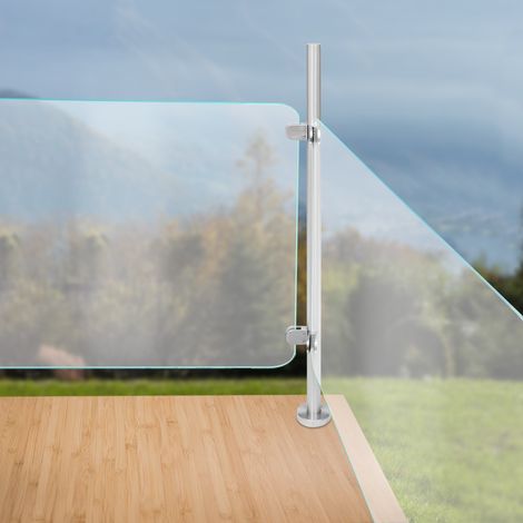 Handläufe 1–3 Stufen, 304 gebürsteter Edelstahl-Handlaufgeländer, Wand- und Bodenmontage, Handlauf, Treppenschiene mit Installations-Set, Handschienen für Außenstufen, Silber, 110 cm