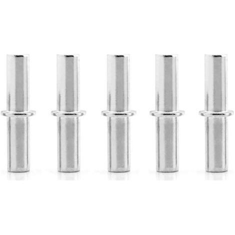 100pcs Nickelé Ø5mm Taquets Pour Étagères Support d'Étagère Métallique Goujons de Support d'Étagère, Broches à Chevilles Pour Armoires de CuisineM5 x 25MM (1/4)