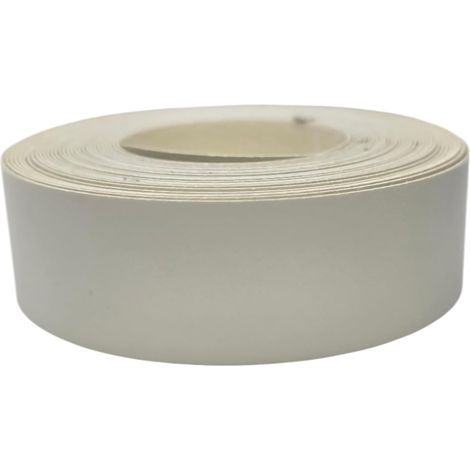 Bande de chant thermocollante 21mm x 5m épaisseur 0,50mm Mélaminé Facile à Appliquer Bricolage Étagère Meuble Panneau Bois Durable, Blanc Gris (1/3)
