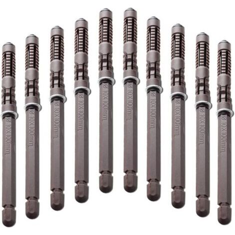 Lot de 10 supports d'étagères flottants en bois invisibles et durables avec vis - Pour le matériel réglable - Pour étagères (diamètre 10 x 100 mm) (1/5)
