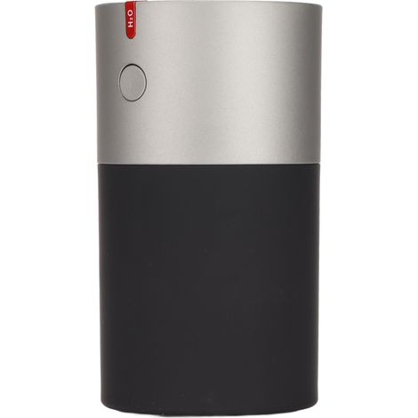 Mini humidificateur à deux modes, ultra silencieux, arrêt automatique, veilleuse, commande à un bouton, USB, pour la maison, le bureau ou la voiture. Argenté et noir. (1/5)
