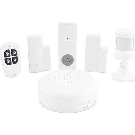 Kit sistema de seguridad para hogar inalámbrico sensores y sirena con aplicación