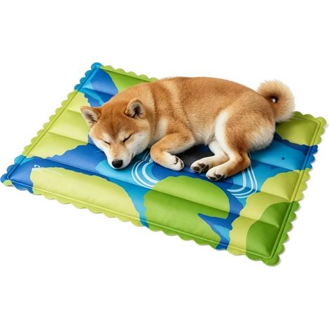 Tapis de refroidissement en gel pour chien – Lit apaisant et imperméable pour chat, canapé, sol, niche Cœur en gel rafraîchissant activé par pression, lit thermique durable pour chiot, de (1/5)