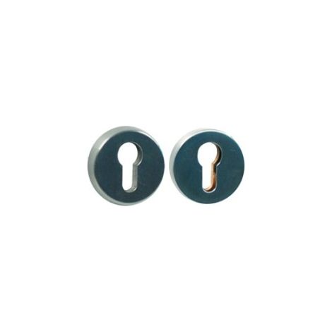 Rosace de protection pour porte en bois nickelé Ø53mm
