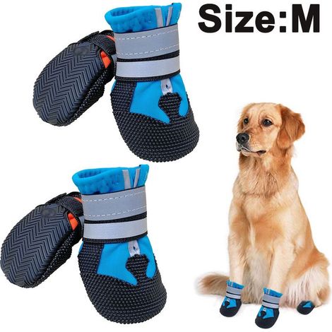 Non-slip dog shoes, waterproof outdoor dog shoes, medium to large dog shoes with a robust sole, size M, blue (1/5)