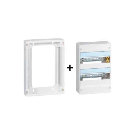 Legrand - Drivia - Coffret 2 rangu00e9es - 13 modules + Rehausse - Ref. : 401212 + 401372 (1/5)