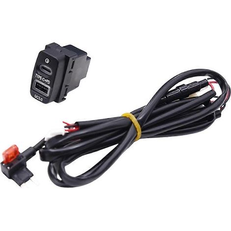 Cargador rápido USB QC3.0 Type-C PD para automóvil, compatible con Mitsubishi Pajero, Lancer y Outlander. (1/5)