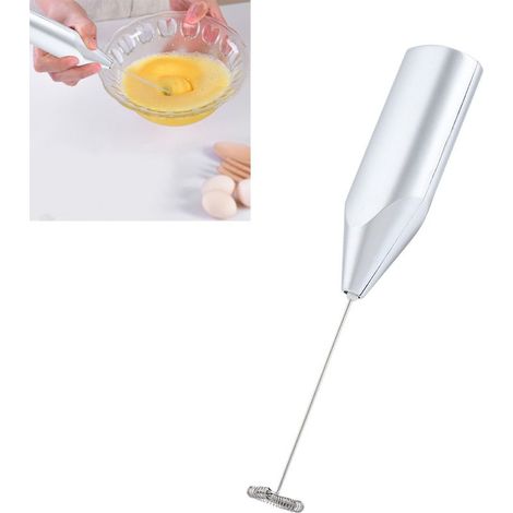 Fouet électrique portatif avec batteur d'œufs et créateur de mousse pour lait ABS/stainless steel noir 200mm (1/5)