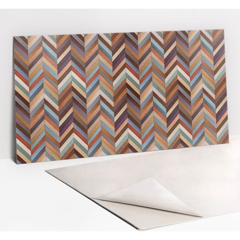 Panneaux muraux autocollants en vinyle imperméable - Planches colorées 100 x 50 cm (1/5)