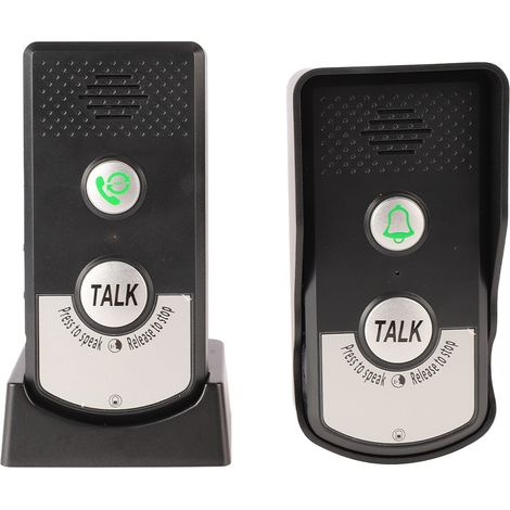 Sonnette avec interphone vocal sans fil, longue portée, 3 niveaux de réglage du volume, interphone vocal (1/5)