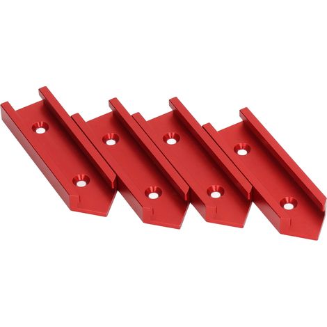 4 Pièces Connecteur Rail en T en Aluminium 100mm Long, 30mm Large, Universel pour Menuiserie et Travail du Bois