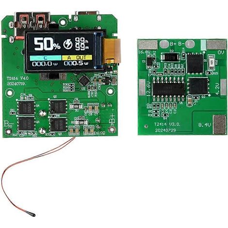 Carte mère de batterie externe à charge rapide 100 W avec écran couleur TFT pour module de charge rapide PD QC pour batterie lithium ternaire (1/5)