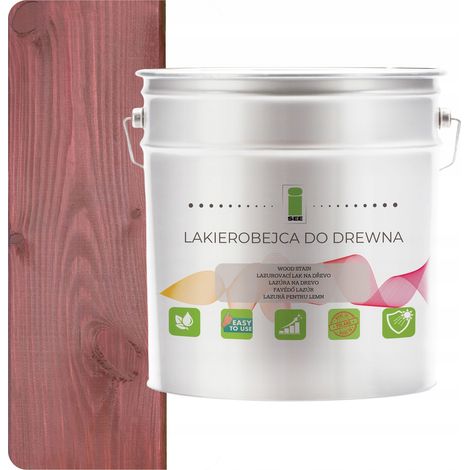 Teinture pour bois de cerisier, hydrophobe, inodore, satinée, 3 en 1, 5 L, D050 (1/5)