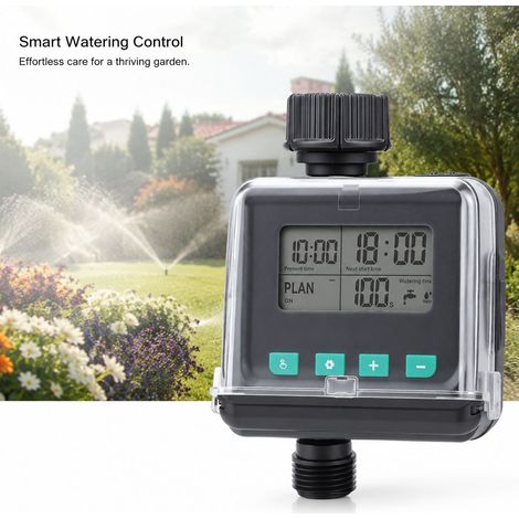Timer per irrigazione - Plastica - 1 uscita - Timer automatico per rubinetto da giardino, sistema di irrigazione a goccia per prato (1/5)