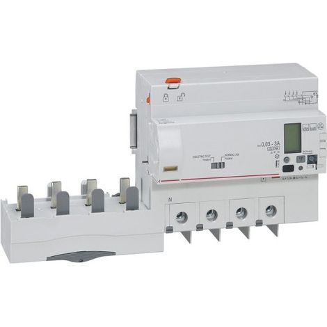 Legrand 410659 Blocco differenziale adattabile dx³-à vis-4p- 400v-mesure- 125 a - tipo hpi - 30/3000ma - 7,5 m