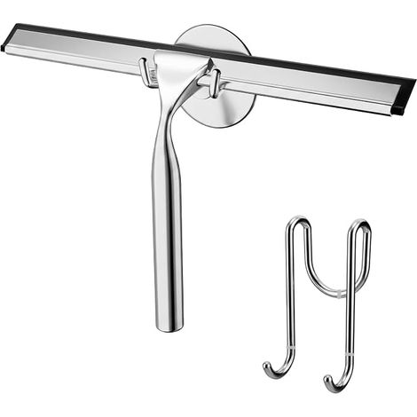 raclette de Douche, Crochet S et Ventouse, fenêtres de Salle de Bain et miroirs, Acier Inoxydable et Alliage de Zinc (1/5)