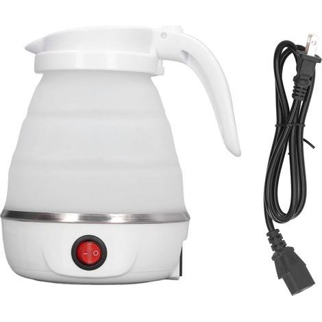 Bollitore pieghevole da 0,6 l, 400 W, spina USA 110 V, scaldabagno portatile per latte, caffè, tè, bianco (1/5)