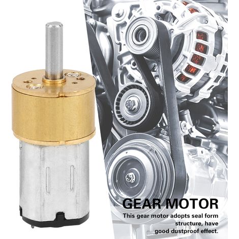 Moteur Micro DC 6V 14mm N20 avec Réducteur Métallique Étanche à Poussière pour Robot DIY (60 tr/min) (1/5)