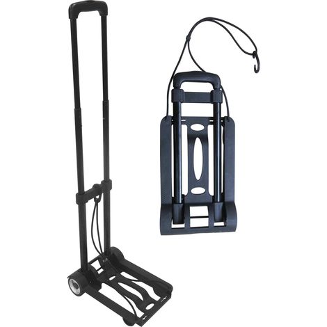 Carrello Pieghevole Portapacchi 35 Kg in Metallo Tosini Carrellino Nero (1/4)