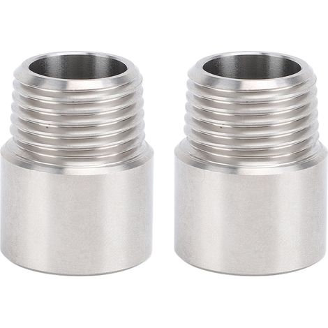 Paire de raccords de tuyau NPT mâle à femelle de 1/2 pouces, coupleur adaptateur en acier inoxydable (1/5)