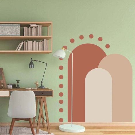 Ein Set Boho-Bogen-Wandaufkleber, Wanddekoration