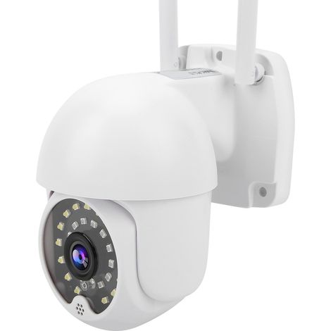 Caméra de sécurité Wi-Fi sans fil, audio bidirectionnel, rotation PTZ, surveillance à distance, détection de mouvement, alarme, enregistrement d'images, 100-240 V (Prix américain) (1/5)