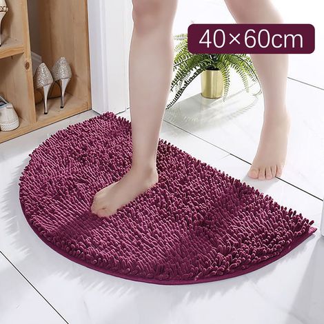 Tapis De Bain - Microfibre Absorbant Rapide Séchage - Dos En Caoutchouc Anti-Dérapant - Pour Salle De Bain Humide - 50 x 80 cm - Vert Sage (1/5)