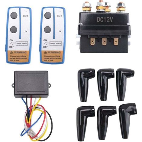Kit de relais solénoïde de treuil 12 V 500 A pour camion, VTT, 5 500 à 12 000 lb (1/4)