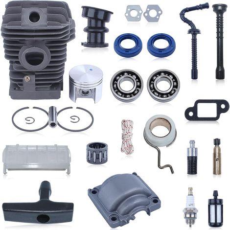 Kit de réglage cylindre et piston pour Stihl MS250 MS230 025 023 moteur 42,5 mm, cylindre, piston, axe, segments, clip, couvercle inférieur du moteur, roulement à aiguilles, manchon d'admission, roule (1/5)