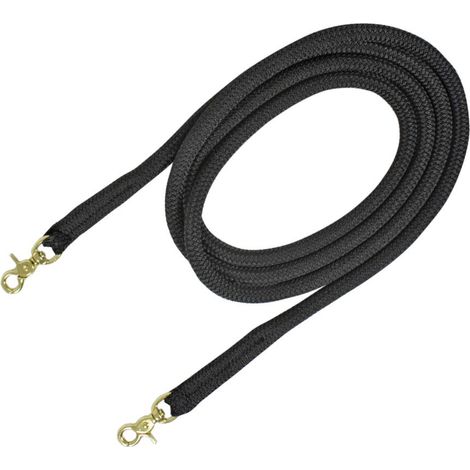 Taglia unica, Bianco: Redini soft control da 2,95 m in nylon spesso 14mm e moschettoni