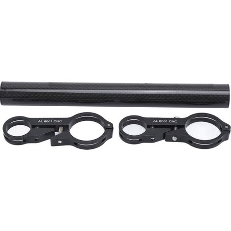 202 Dual Stem Carbonfaser-Fahrradlenkerverlängerung, multifunktionale Fahrradlichthalterung (1/5)
