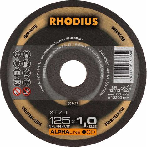 RHODIUS XT70, 100 Stück, 115 x 1,0 mm, Trennscheibe (1/4)
